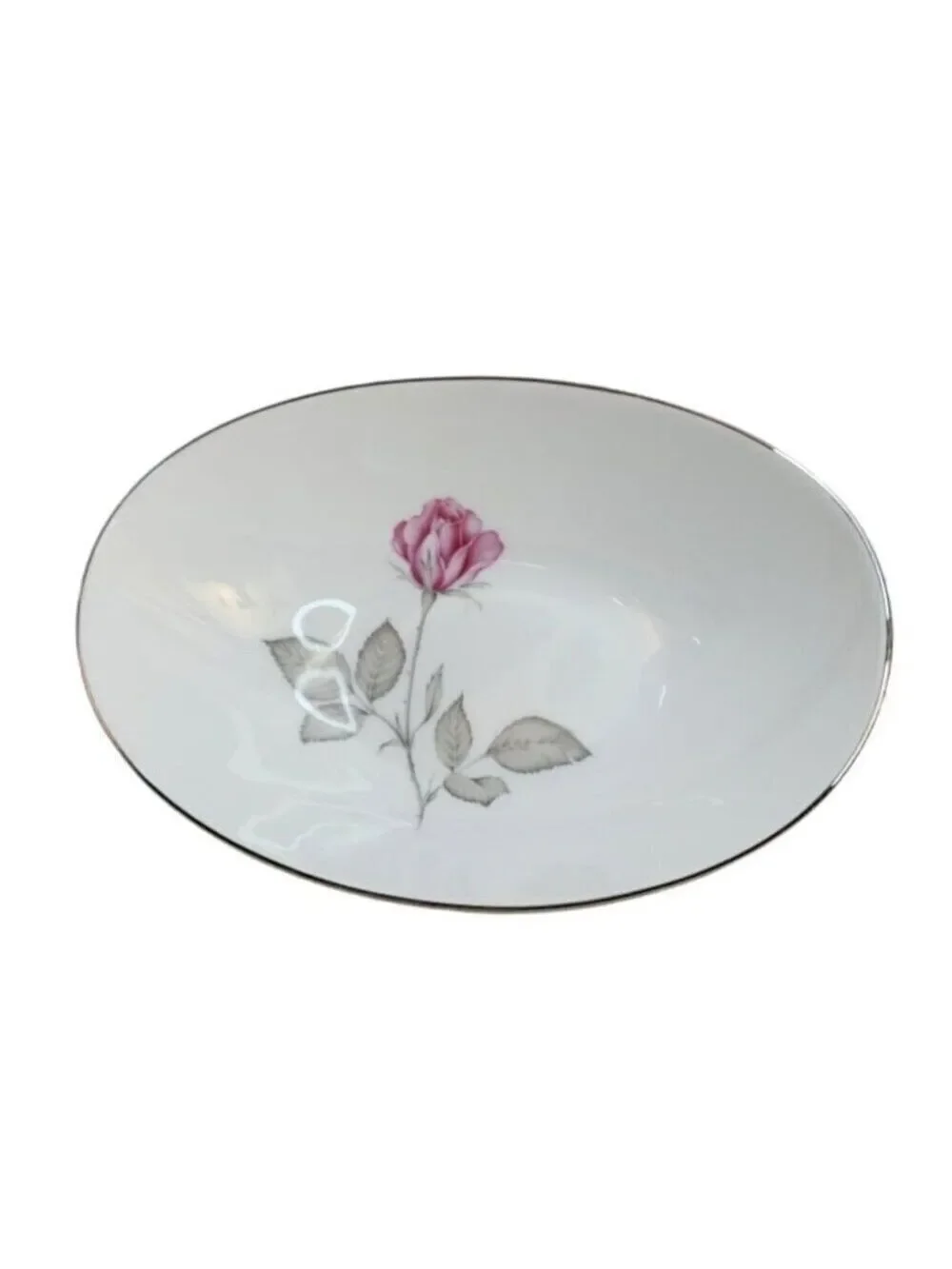 Vintage Zylstra Rose Selected Fine China Oval Serving Bowl Made in Japan